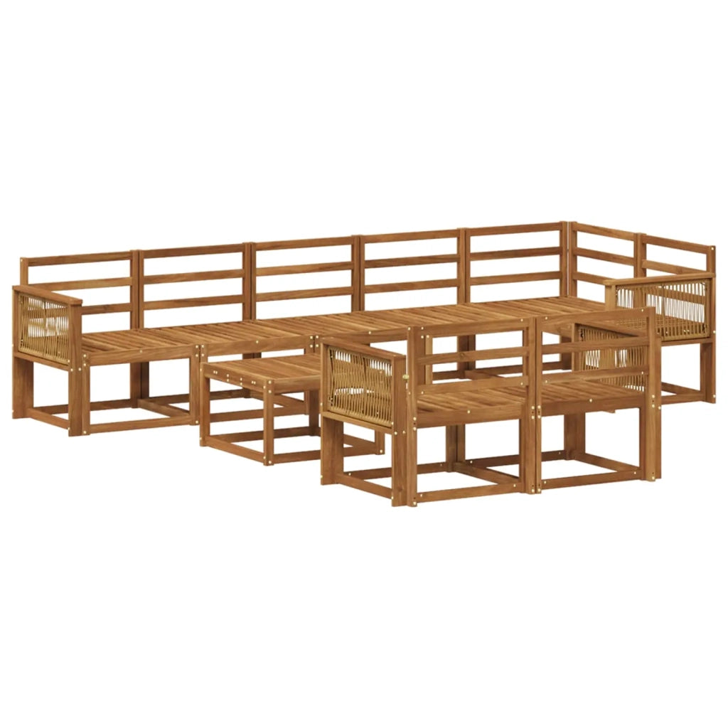 Set di divani da esterno 9 pcs Naturale
