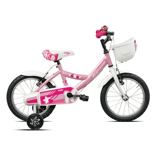 Bicicletta legnano 26l671 fantasy con rotelle rosa