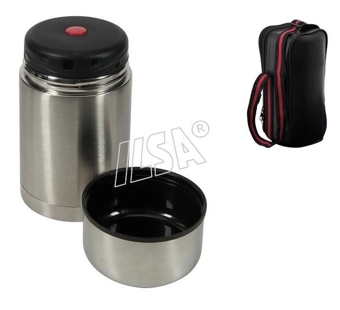 Portapranzo portavivande in acciaio inox con custodia 1 litro