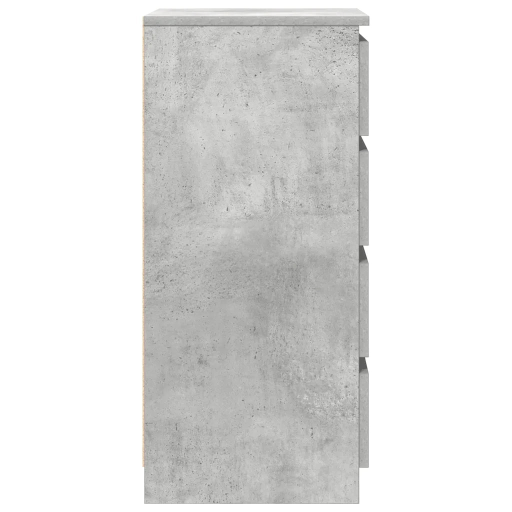 Credenza con Cassetti Grigio Cemento 37,5x35x99cm in Truciolato 861763