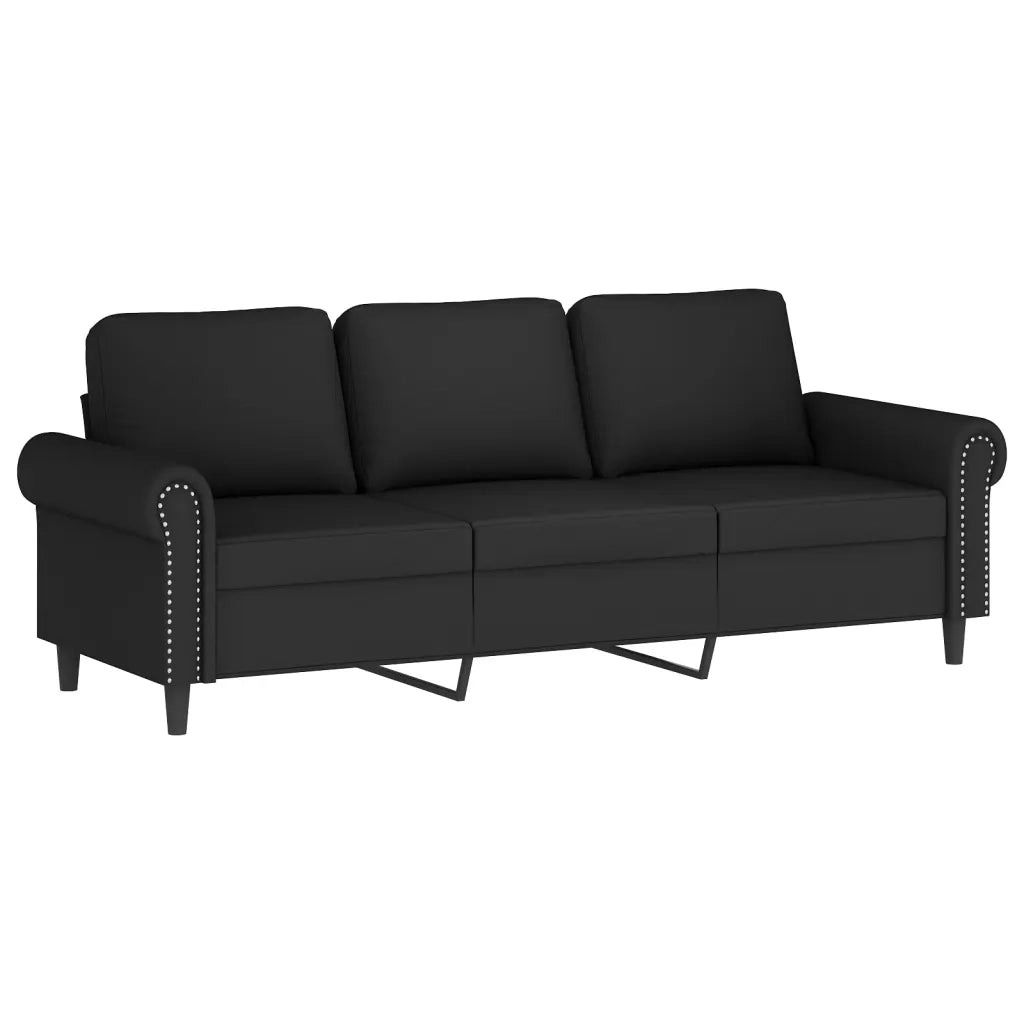 Set di Divani 4 pz con Cuscini Nero in Velluto 3202205
