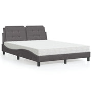 Letto con Materasso Zadar Grigio 140x200 cm in Similpelle