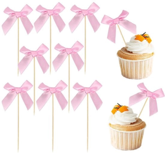 Decorazioni per Cupcake 24 pezzi a forma di torta rosa