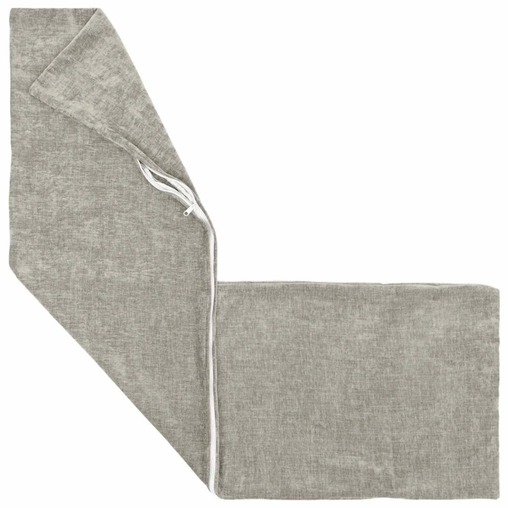 Federa 2 pz HEERLEN Grigio Chiaro 40 x 145 cm Tessuto Chenille 908924