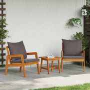 Set bistrot con cuscino 3 pcs Marrone Legno di Acacia Massello 4106460