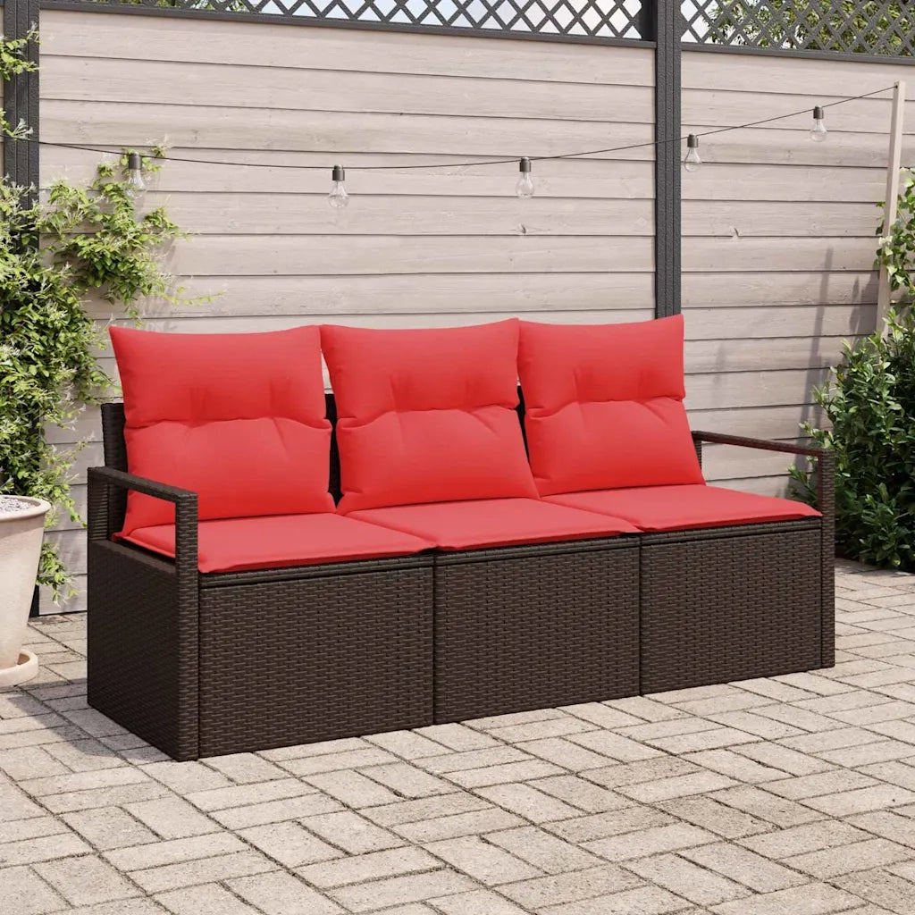 Set di divani 3 pcs Marrone polyrattan 3346244