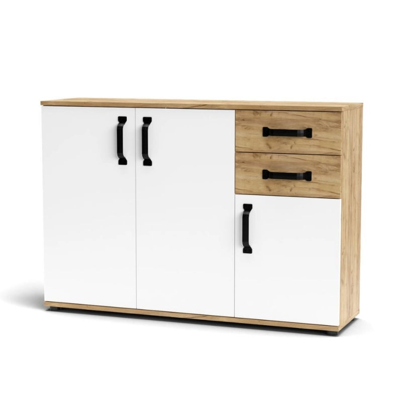 Credenza Mosso MO4 colore rovere e bianco