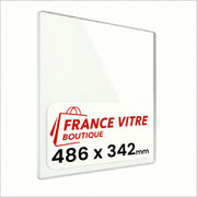 486 x 342 x 4 mm - Vetro per stufa a legna - vetro camino di ricambio - vetro per caminetto resistente al fuoco - France Vitre