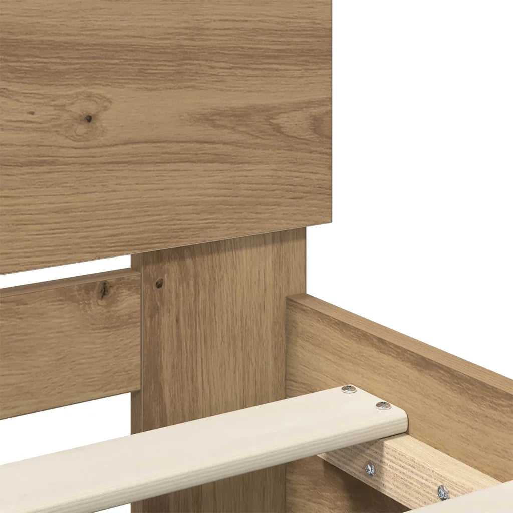 Struttura del letto Rovere artigianale 140 x 190 cm 3403572