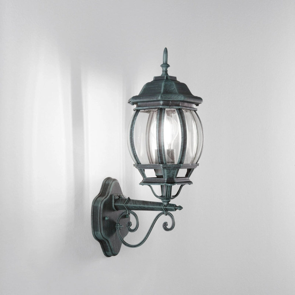 APPLIQUE UP VENEZIA NERA E RAME 1 LUCE ATTACCO E27 IP44 25X29X52,5CM