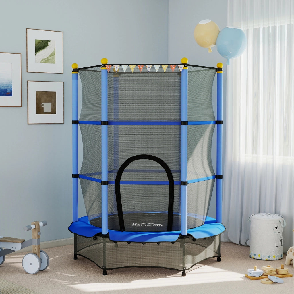 Trampolino per bambini ¨C zephmum ¨C ? 140 cm, H 190 cm, blu