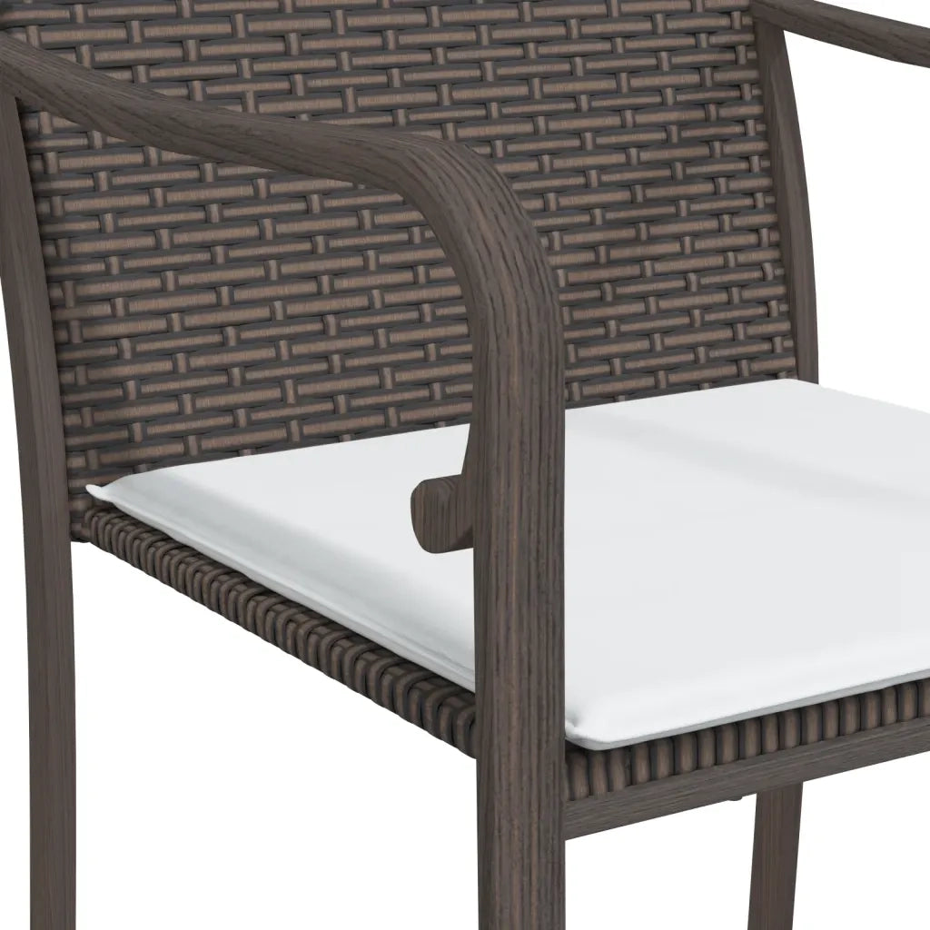 Set Pranzo da Giardino 7 pz con Cuscini in Polyrattan e Acciaio 3186942