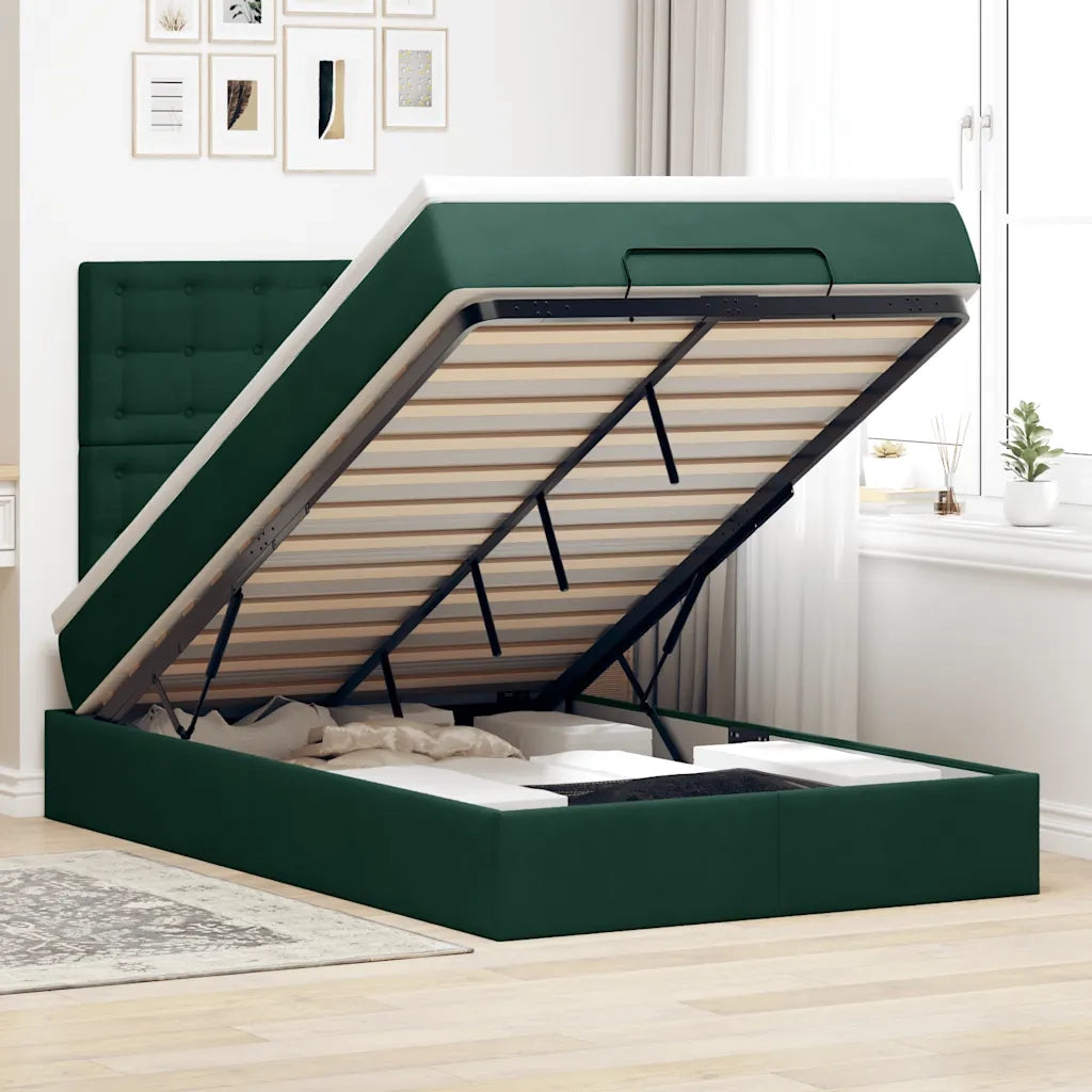 Struttura Letto Pouf con Materassi 120x190 cm Velluto 3313604