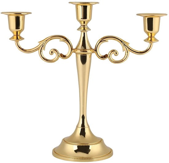 Candeliere a tre braccia - Alta 25 cm - Supporto candele
