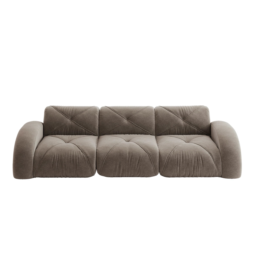 Sofa modulare extra grande senza cornice - Zephmum- 3 posti tessuto Chenille antiscivolo