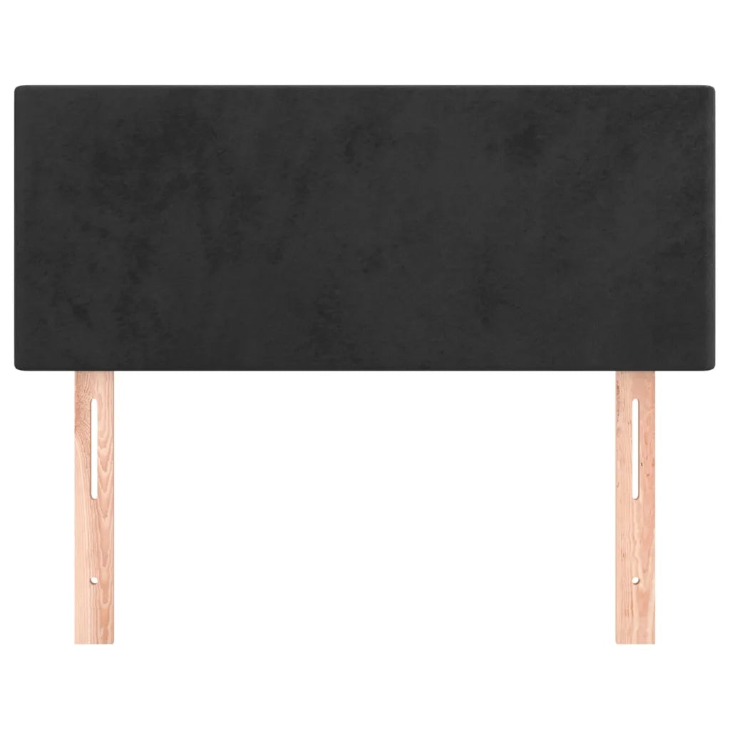 Testiera Nera 100x5x78/88 cm in Velluto 345780