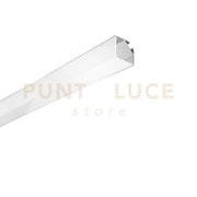 PROFILO DORIK ALLUMINIO DIFFUSORE ANGOLARE CON TAPPI E STAFFETTE INCLUSI 200X2,97X2,97CM