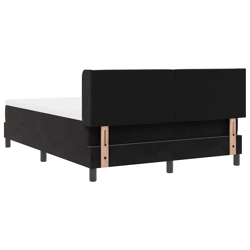 Letto a molle con materasso Nero 200 x 160 cm Poliestere 3341422