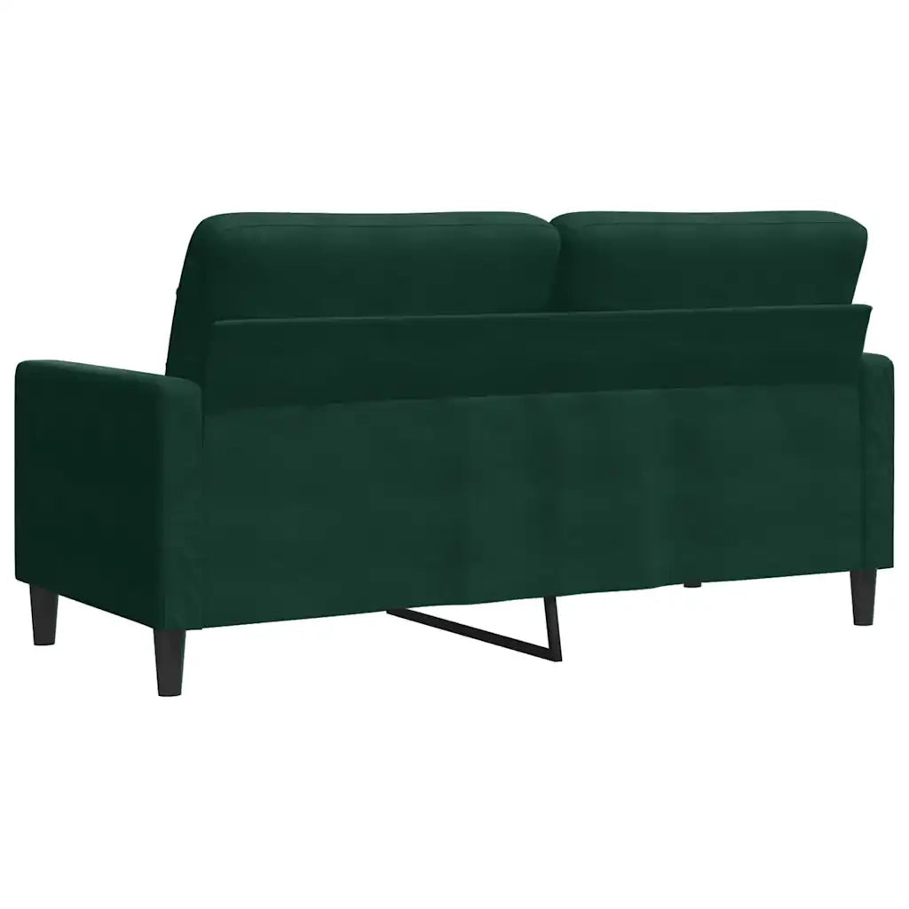 Divano a 2 Posti Verde Scuro 140 cm in Velluto 4007626