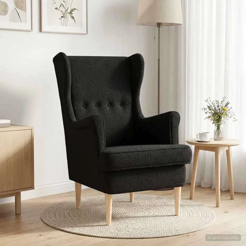 Poltrona Nero Bouclé 42029894