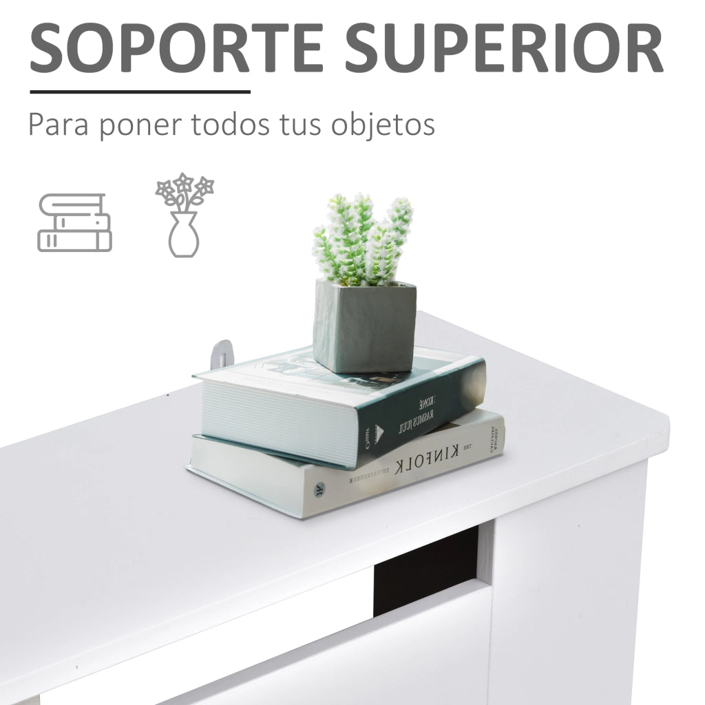 Copriradiatore ¨C Minimal ¨C Bianco, MDF, 78x19x82 cm