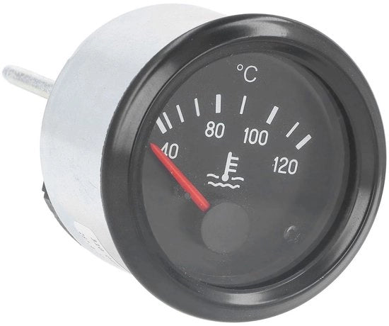 Termometro per liquido del motore in alluminio - Raggio di misura 40-120 ℃ - Diametro del tubo 52 mm - Impermeabile - Installazione facile - Adatto per diversi veicoli - Termometro