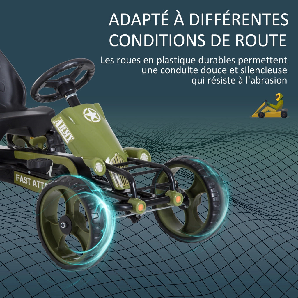 Go Kart Pedali per Bambini ¨C Minimal ¨C Verde Nero