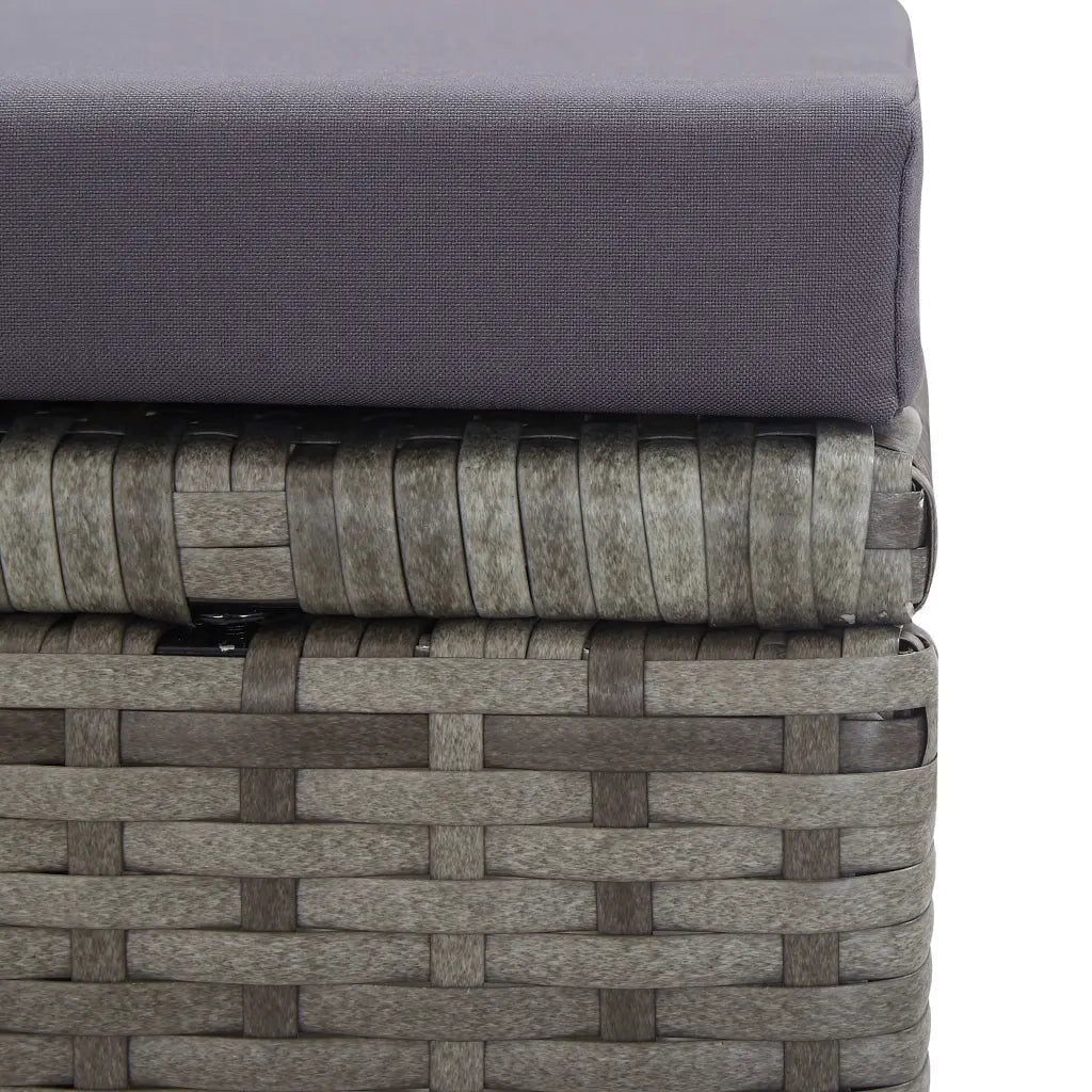 Set da Pranzo da Giardino 5 pz Polyrattan e Acacia Antracite 46368
