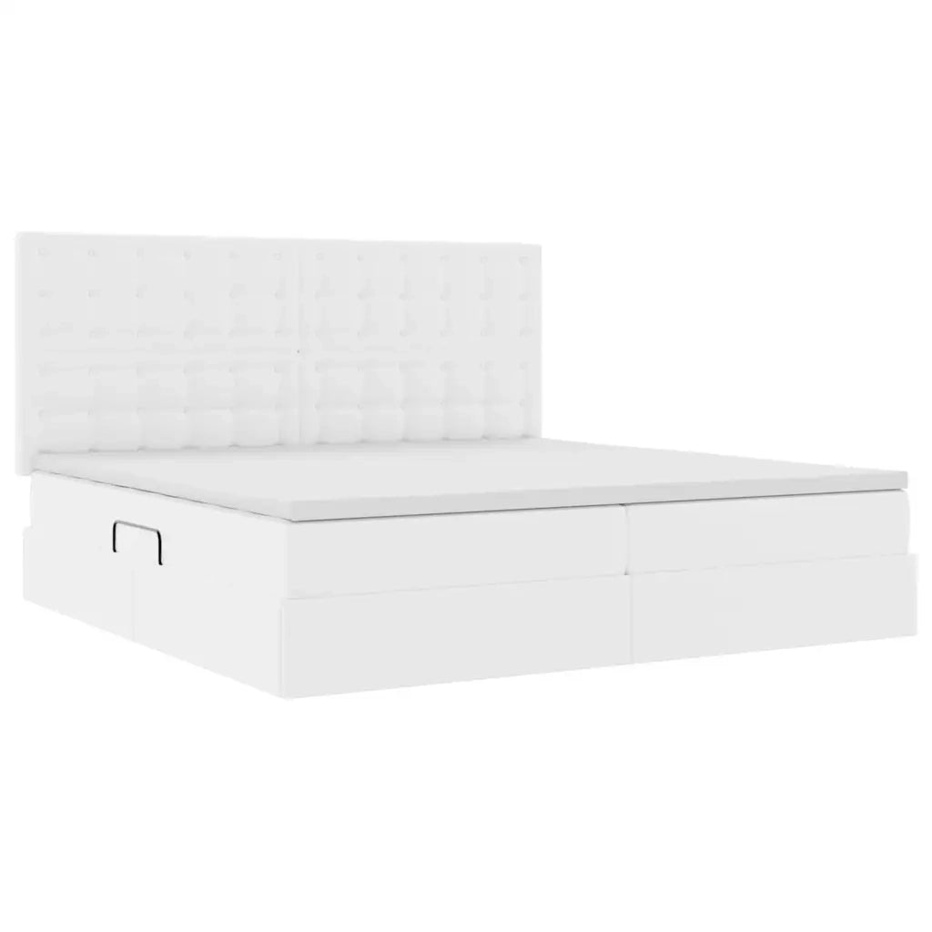 Letto con contenitore e LED con led Bianco Puro 200 x 200 cm