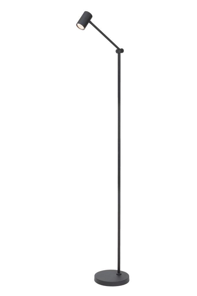Lampada da terra LED touch nera Lucide TIPIK