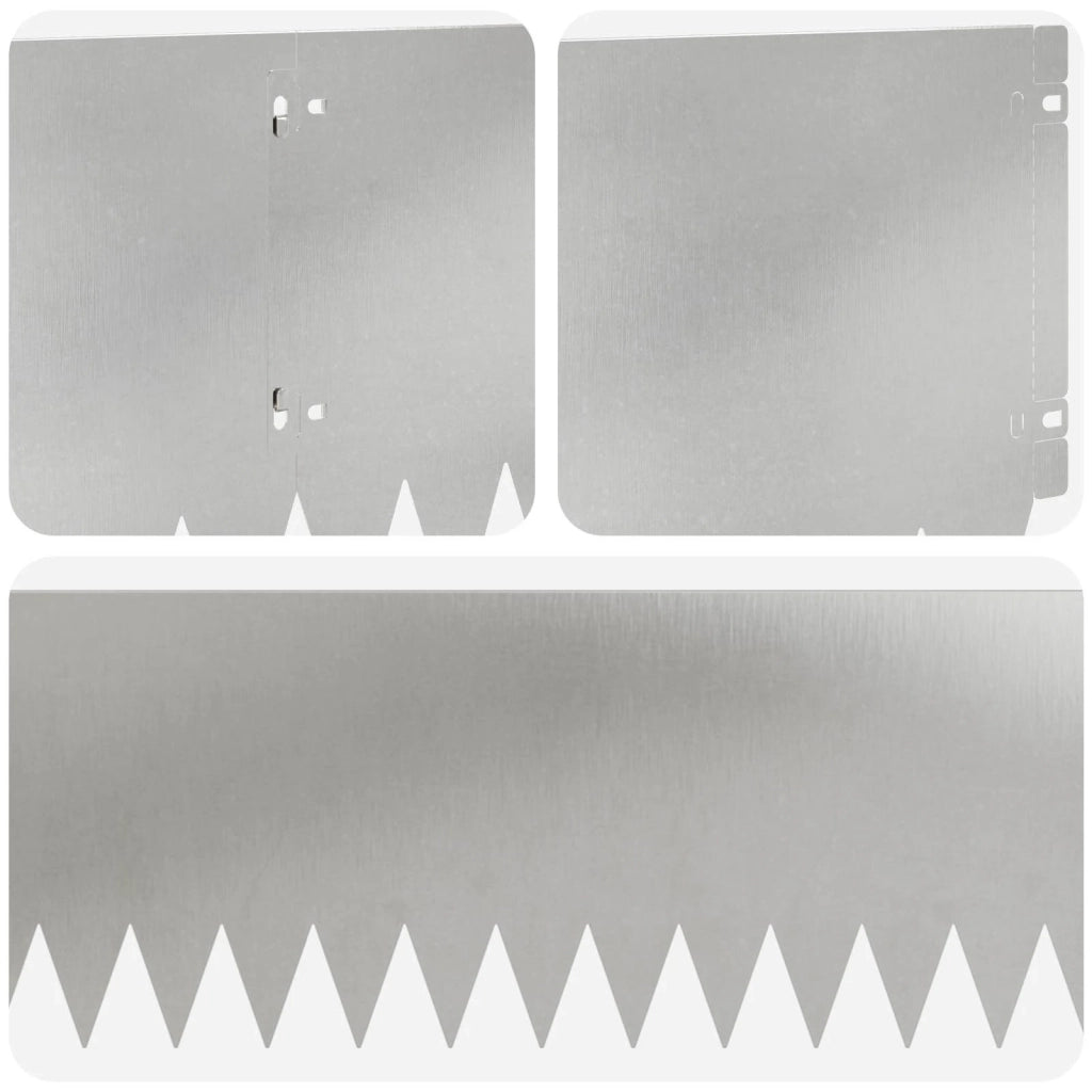 Bordura per Prato 20 pcs 103 x 25 cm Acciaio Argento 8008499