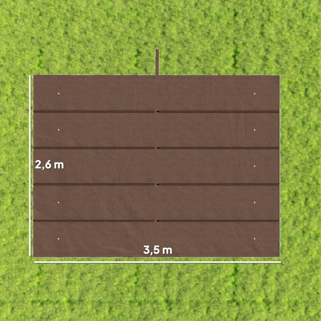 Tenda per Pergola Retrattile 4x3m ¨C zephmum ¨C 350x260cm Colore Caff¨¨
