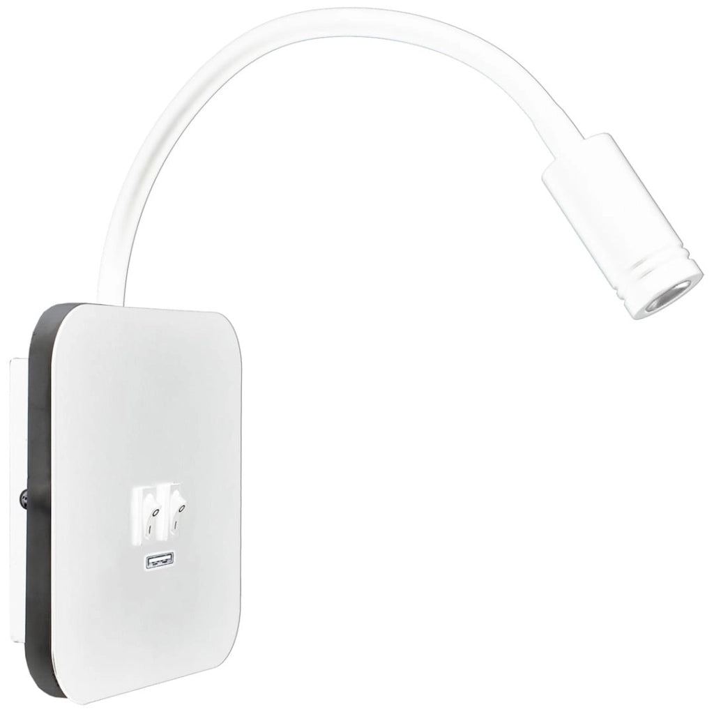 Lampada da parete LED Milagro BASE ML6351 bianca USB