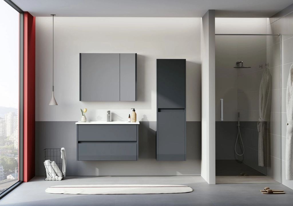 Mobile lavabo "Arno 85" - 85 x 45 x 52 cm - Antracite