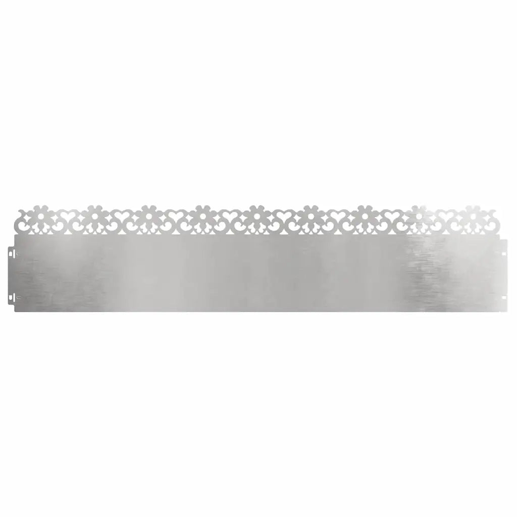 Bordure per prato 10 pz Argento 103 x 0,05 x 22 cm CFW3811218