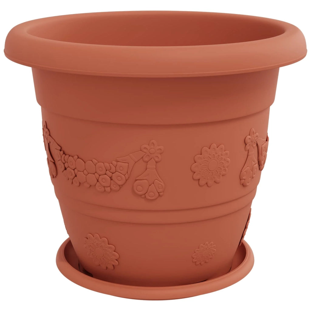 Vasi per Piante 24 pcs Rosso Mattone Ø 39 x 32 cm Plastica 3403284