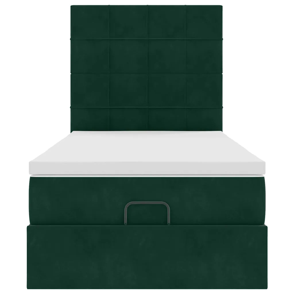 Struttura Letto Pouf con Materassi 100x200 cm Velluto 3314303