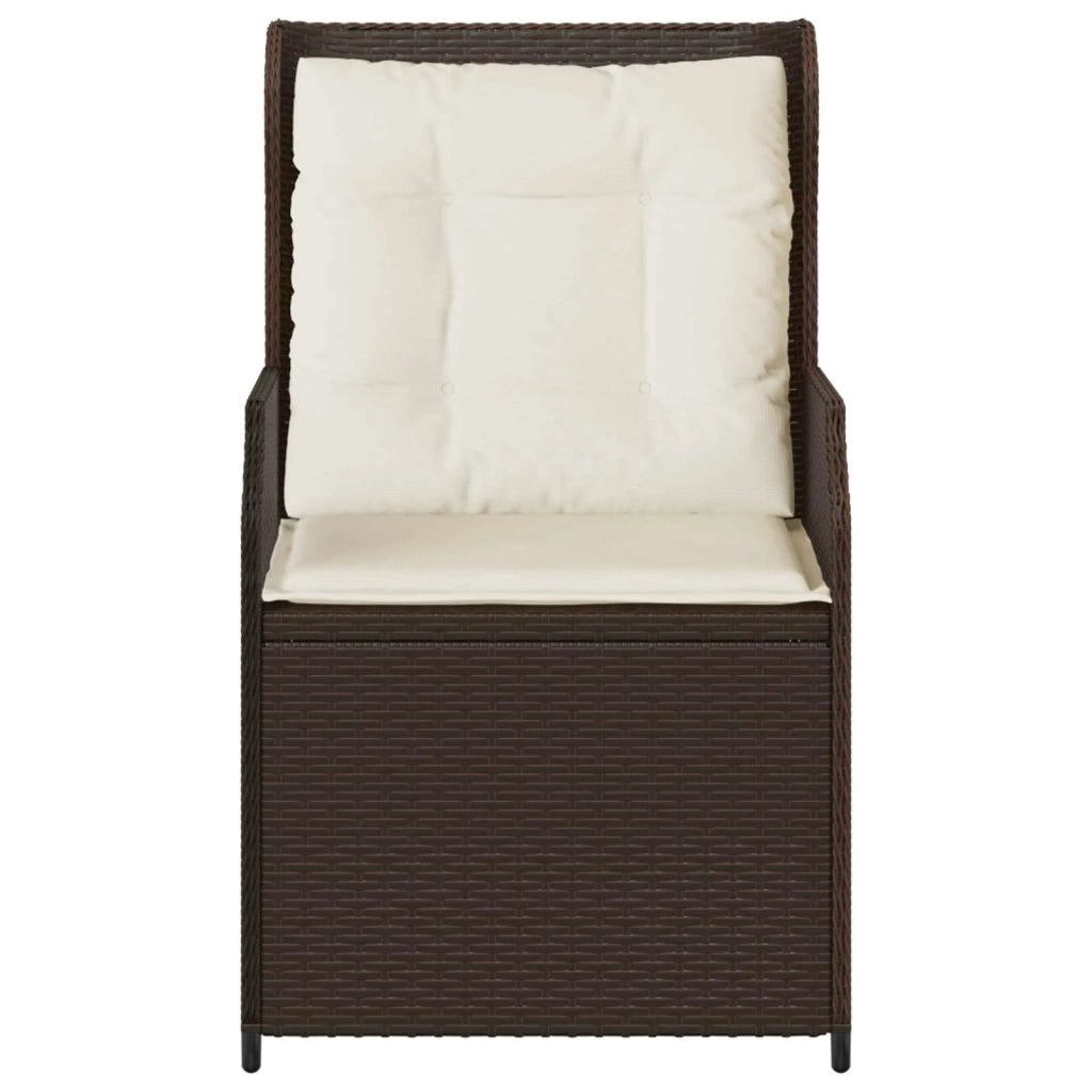 Panchina da giardino 2 pcs Marrone polyrattan 3394486