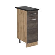 Mobiletto base per cucina R-Line Grigio nobile/Rovere dorato 30 cm, PL Antracite Vicco