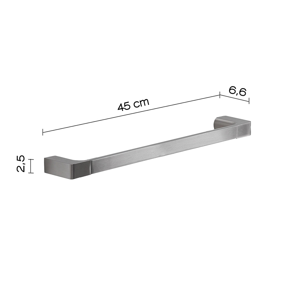 Portasalviette a muro 45 cm Gedy in ottone spazzolato | Pirenei