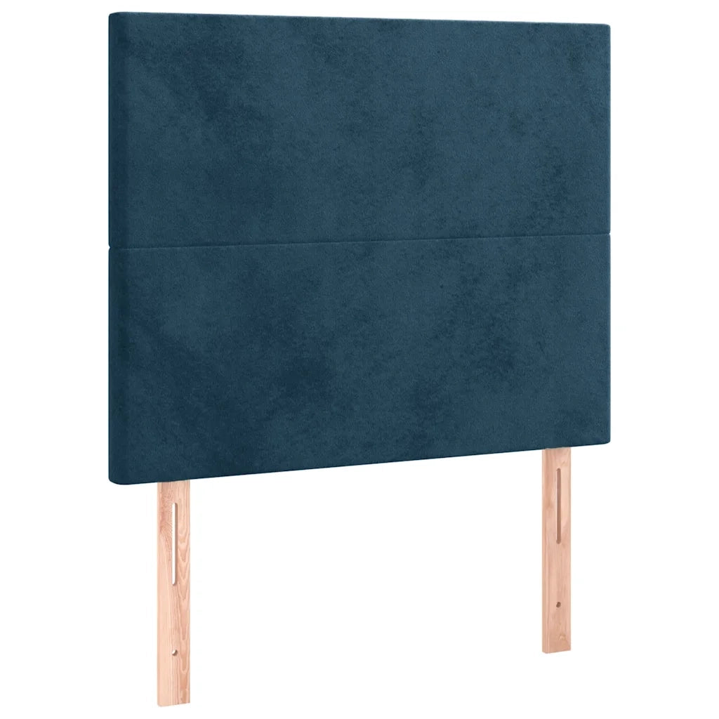 Giroletto a Molle con Materasso-Struttura Letto Blu Scuro 80x200 cm in Velluto 714937