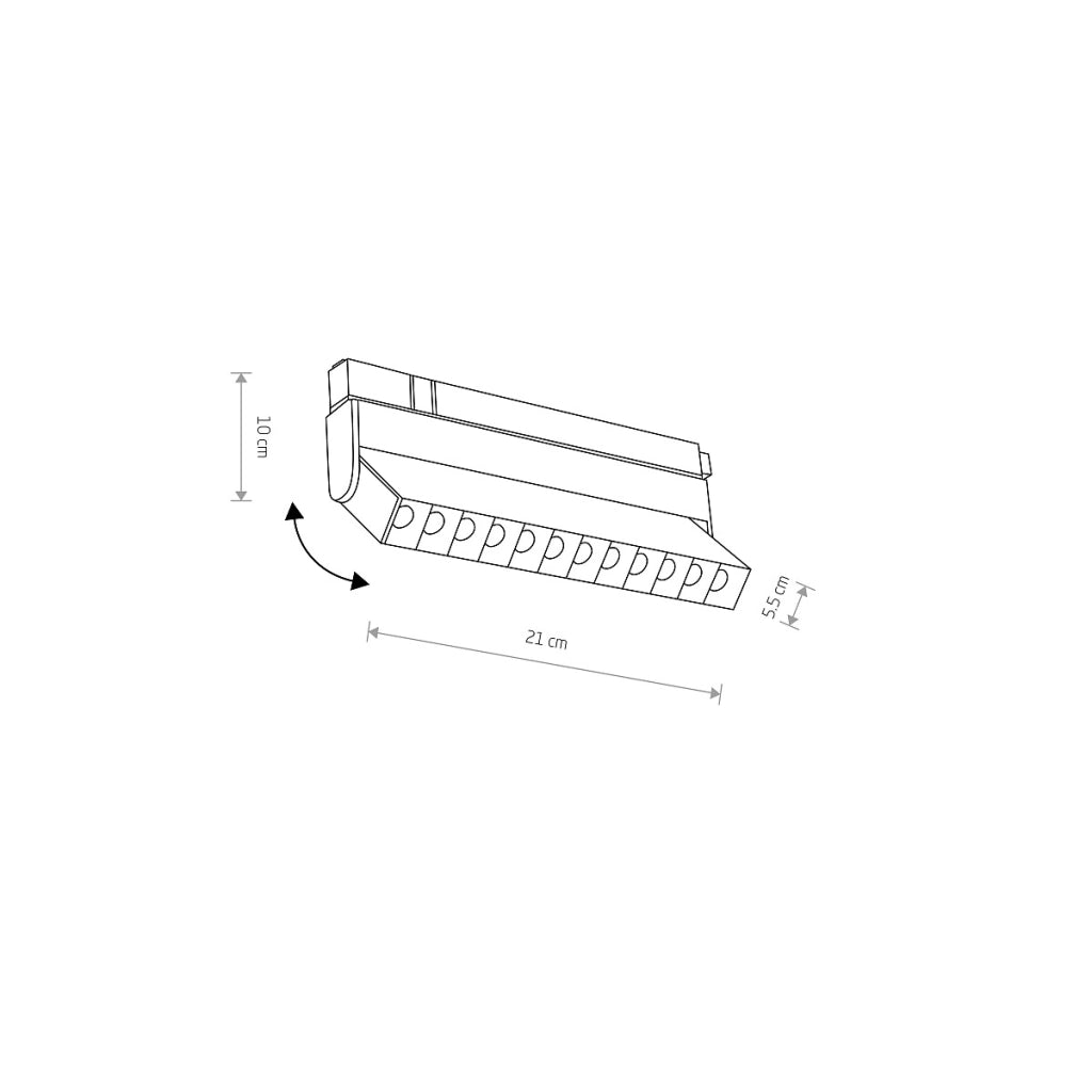 Lampada lineare magnetica Nowodvorski LVM 9W 4000K nera