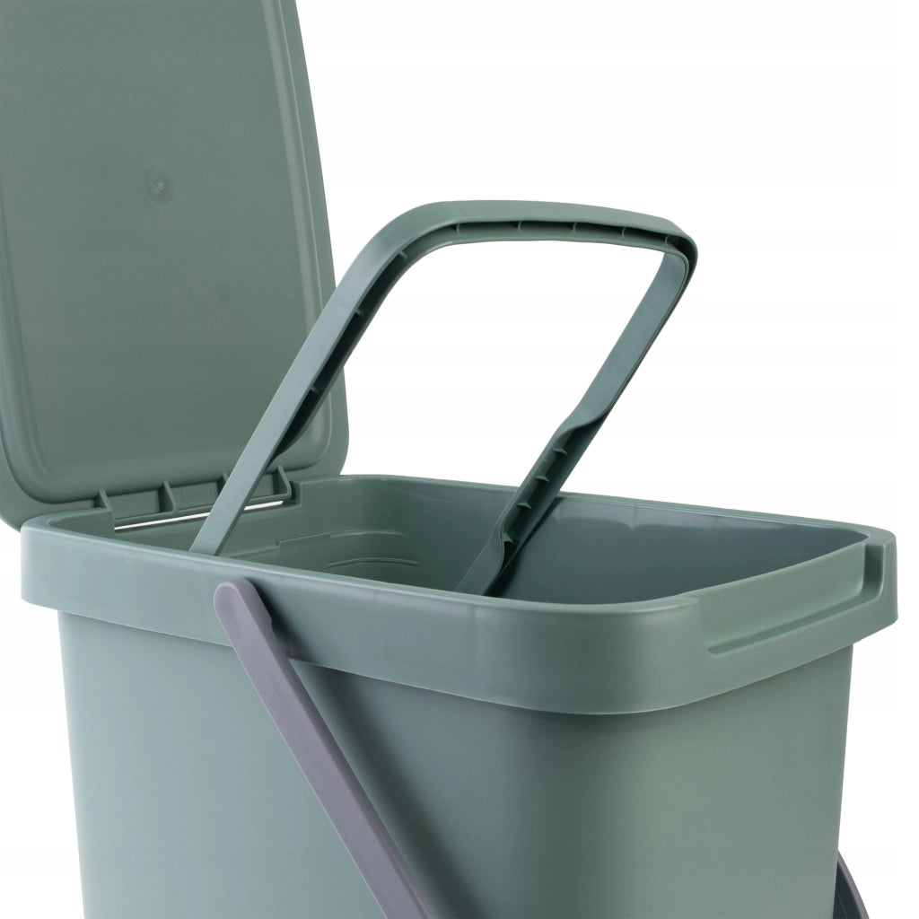 Cestino per rifiuti KADAX con coperchio, secchio per la raccolta differenziata da 20 litri.