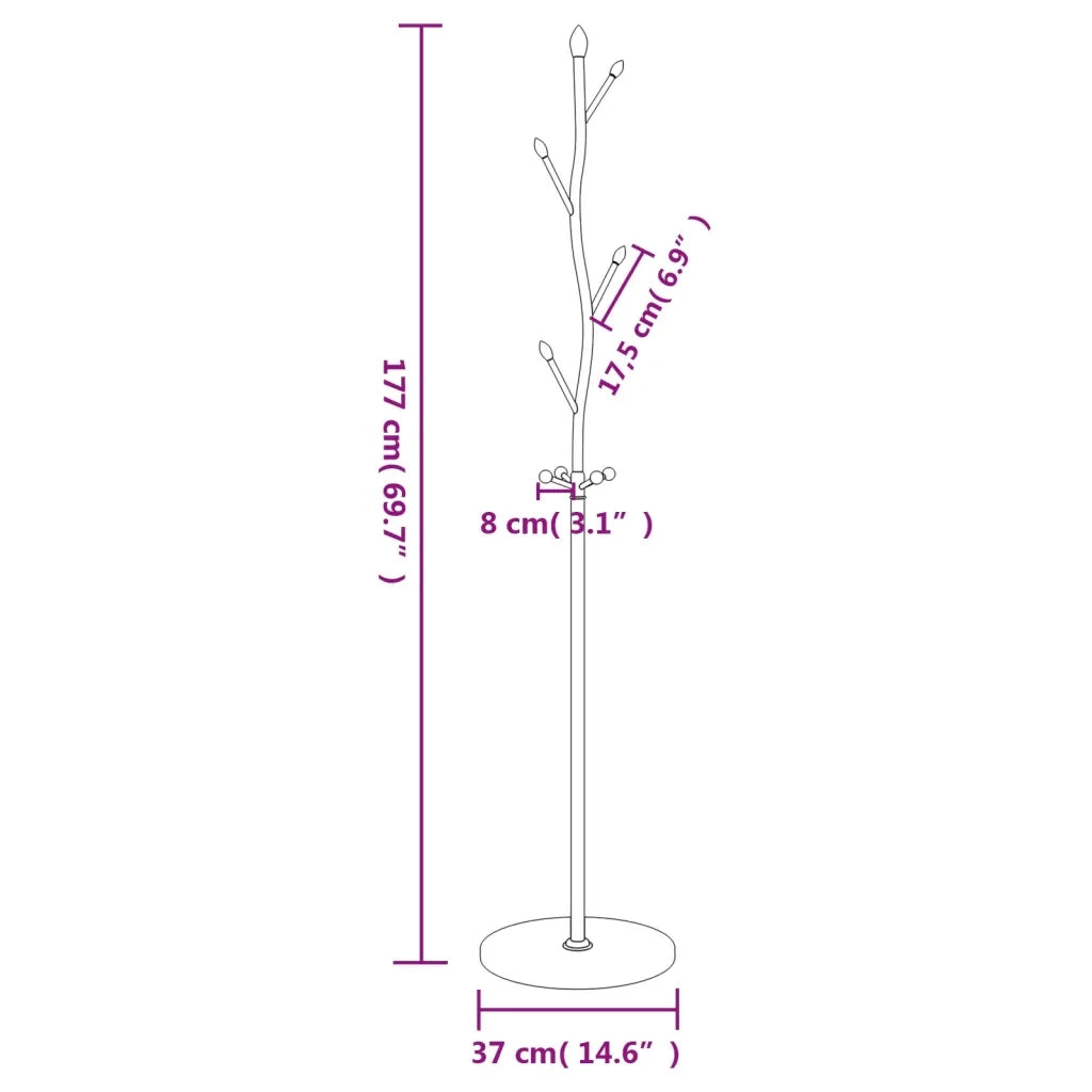 Appendiabiti Bianco 177 cm in Ferro Verniciato a Polvere CFW7970459