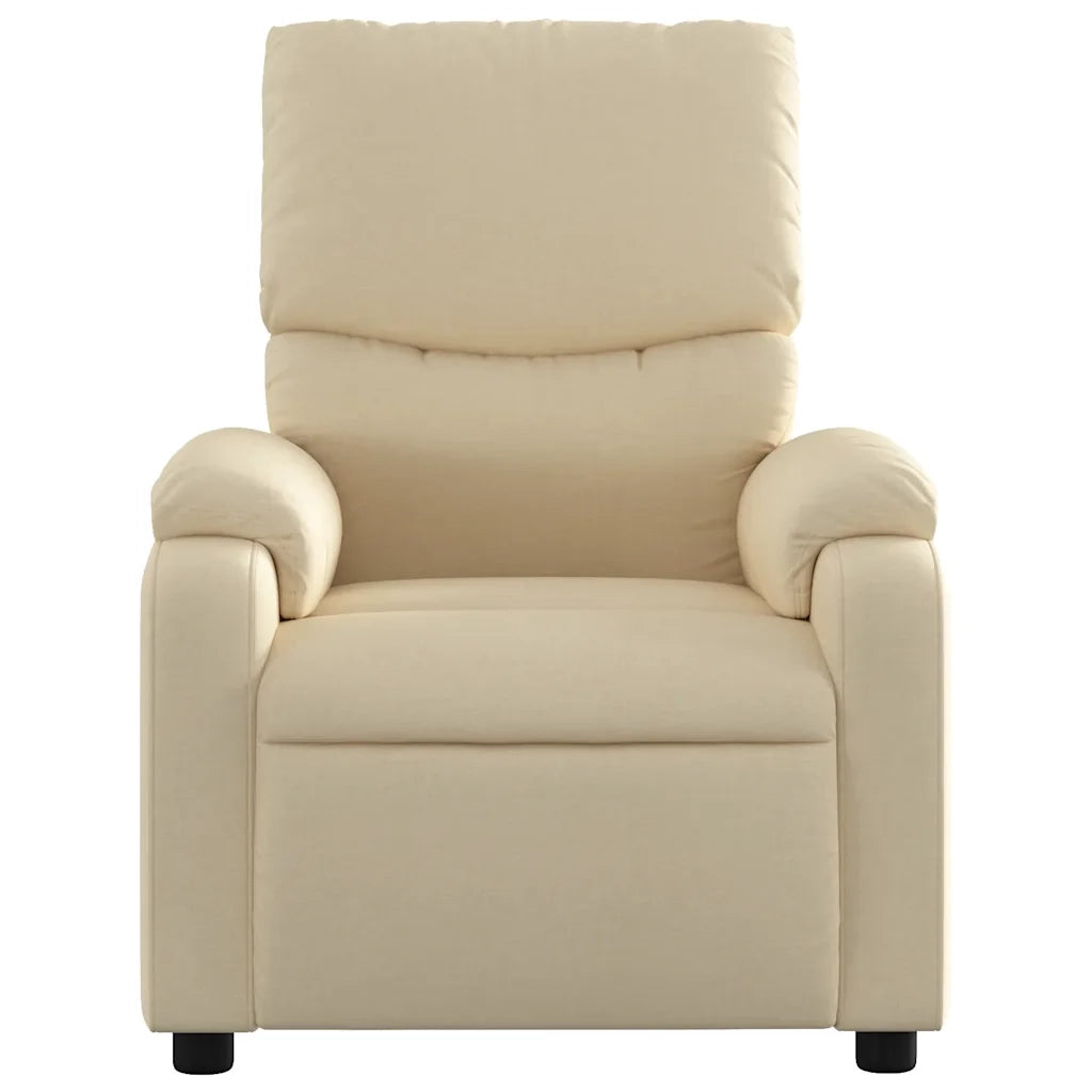Poltrona reclinabile in tessuto color crema 3205683
