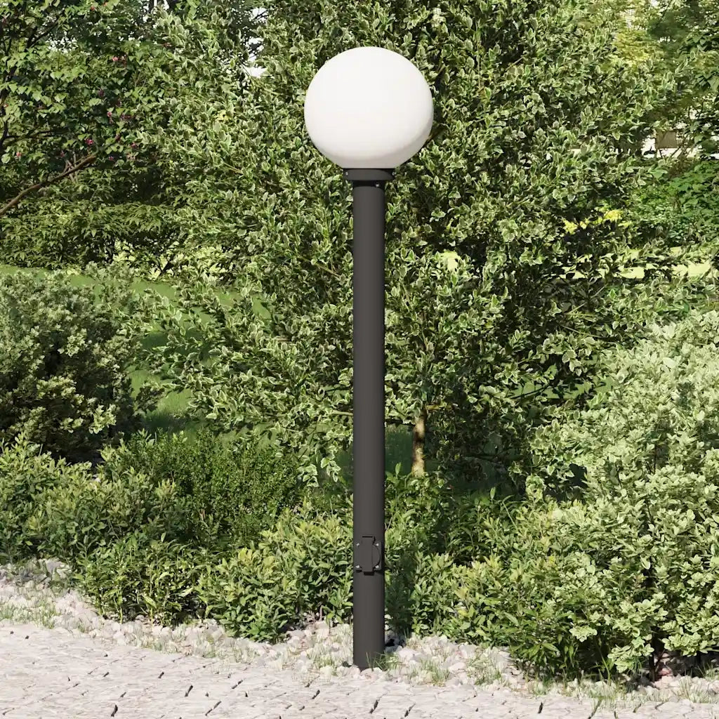 Lampada a paletto con presa di corrente 120 cm Nera IP44 4006121