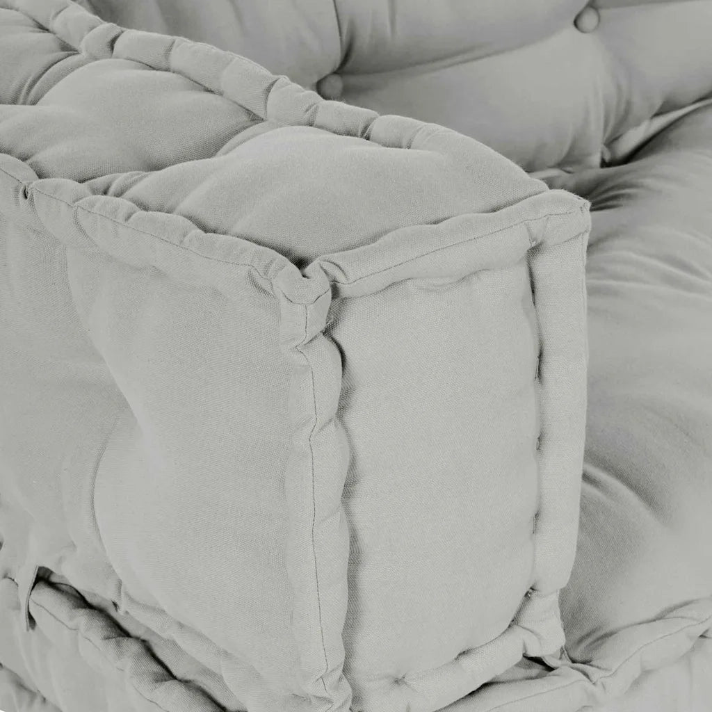 Cuscino per Divano Pallet 3 pcs Grigio 120 x 80 x 38 cm Tessuto 4019098