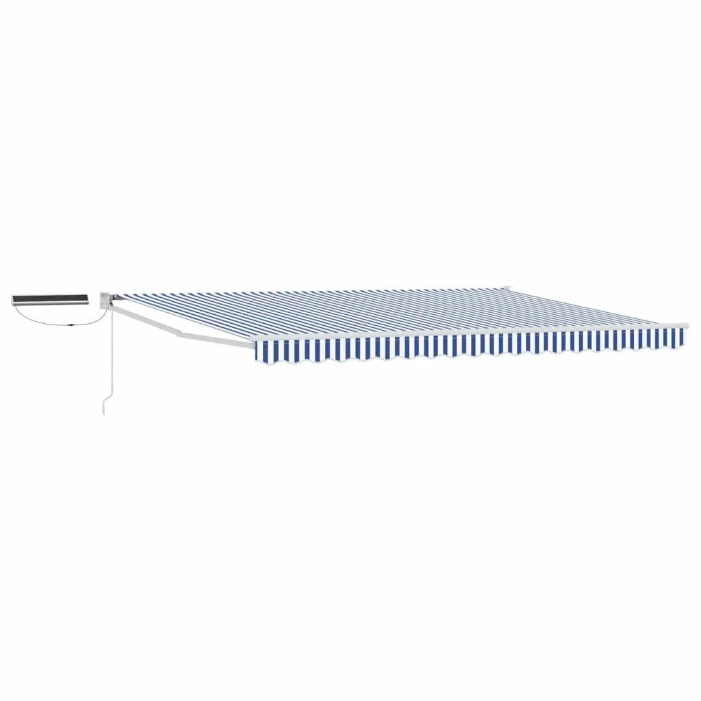 Tettuccio Elettrico Retrattile Blu e Bianco 5 x 3 m 3420006