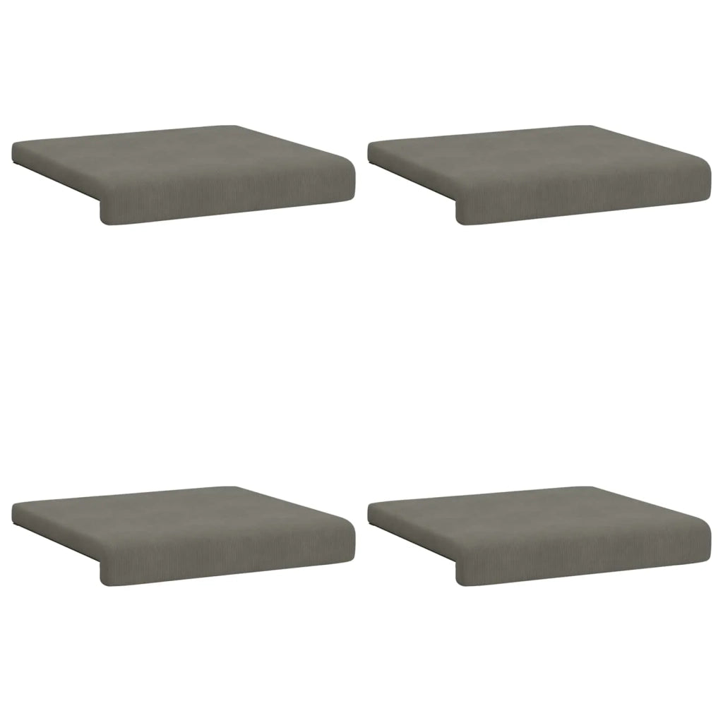 Cuscino per panchina 4 pcs corduroy Grigio Chiaro 42043135