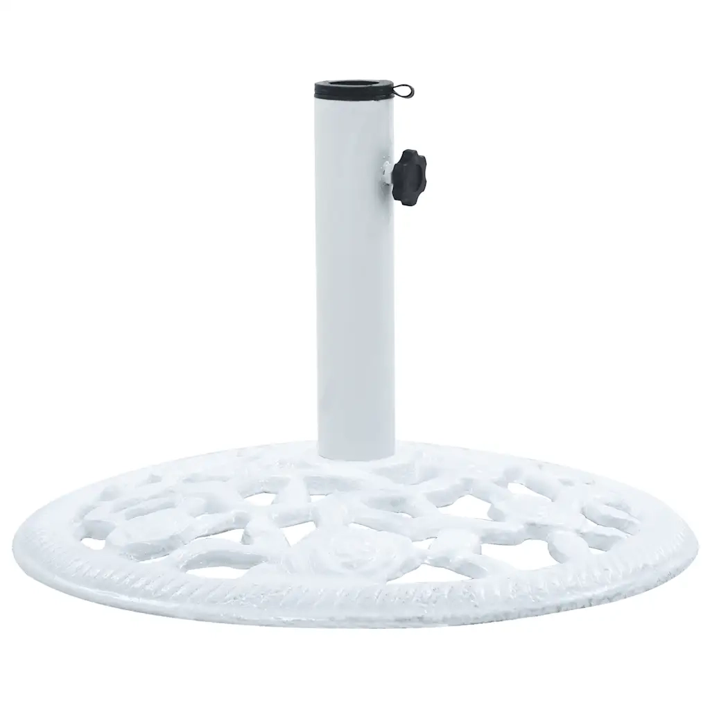 Base per ombrellone compatta e stabile 48 x 33 cm regolabile in ghisa bianca 02_0045941